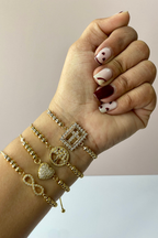 Pulsera corbatín diamantada