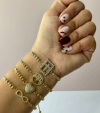 Pulsera corbatín diamantada